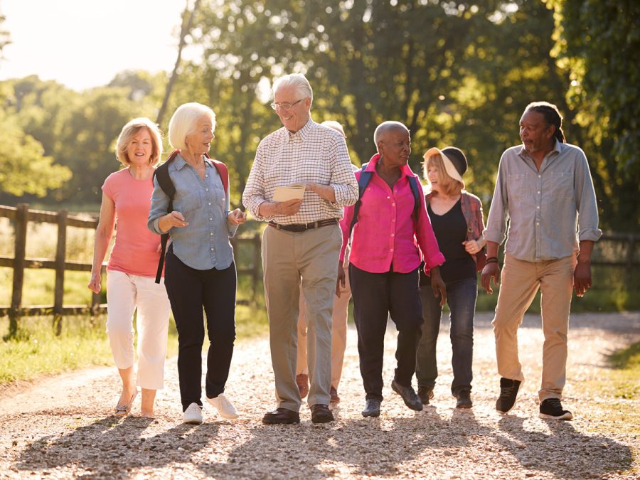 older friends out for a walk