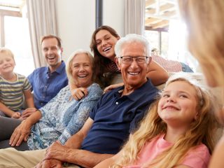 family laughing together