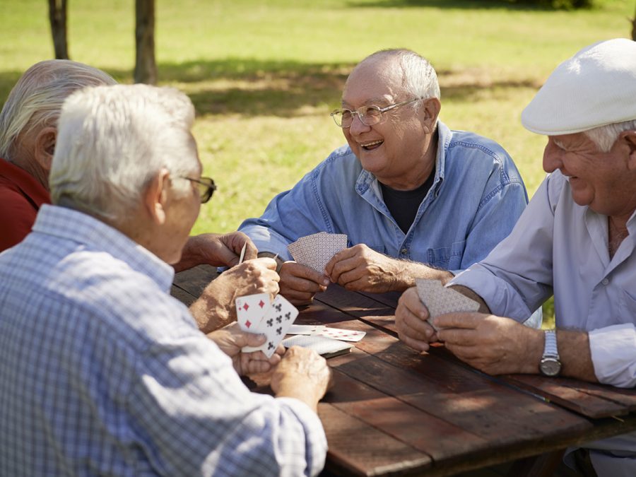 playing cards with the guys