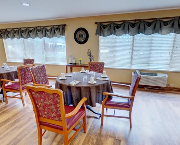 dining room ready for a delicious meal