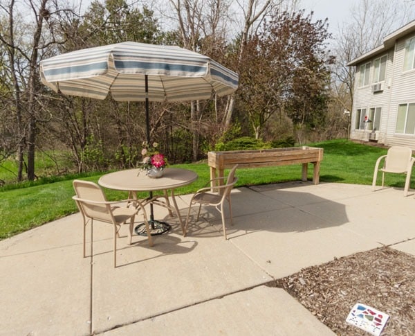 patio ready for socializing