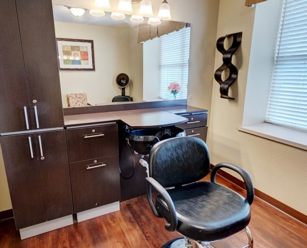 barber chair at the salon