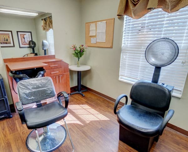 barber chair at the salon