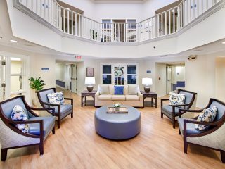 couch and chairs in the lobby