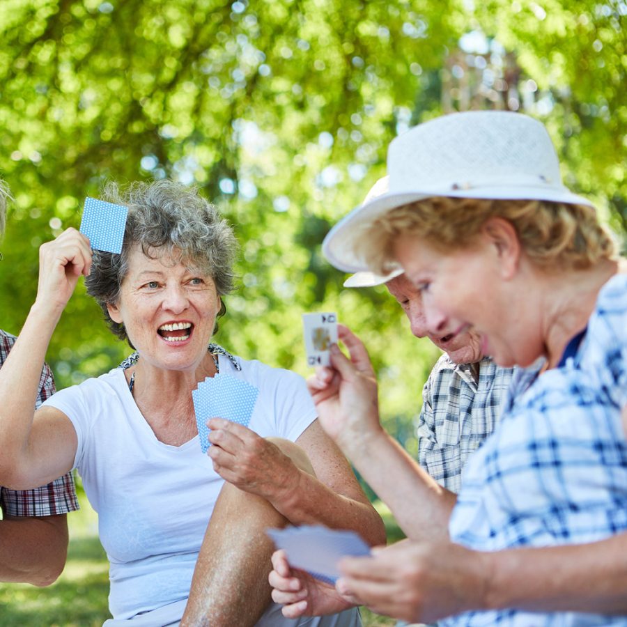 older ladies playing cards