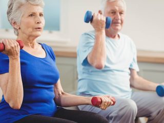 older people doing exercises