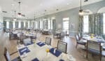 Formal dining room with tables set